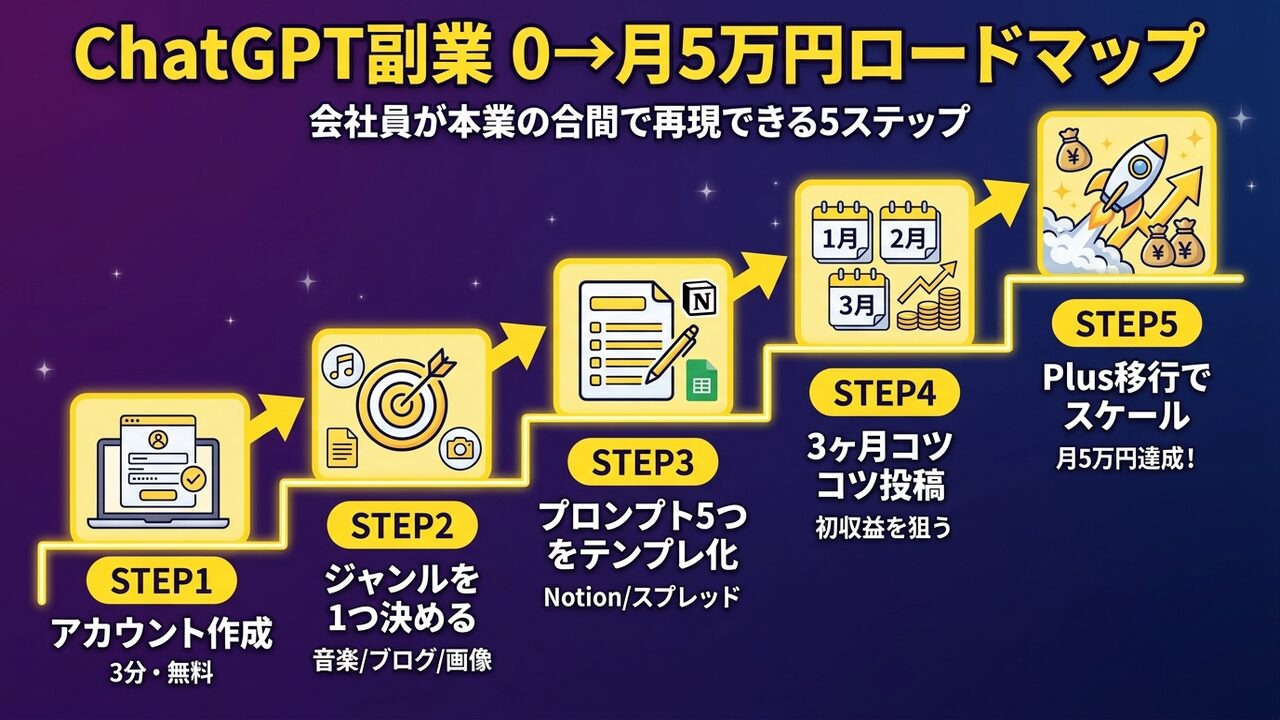 ChatGPT副業収益化ロードマップ