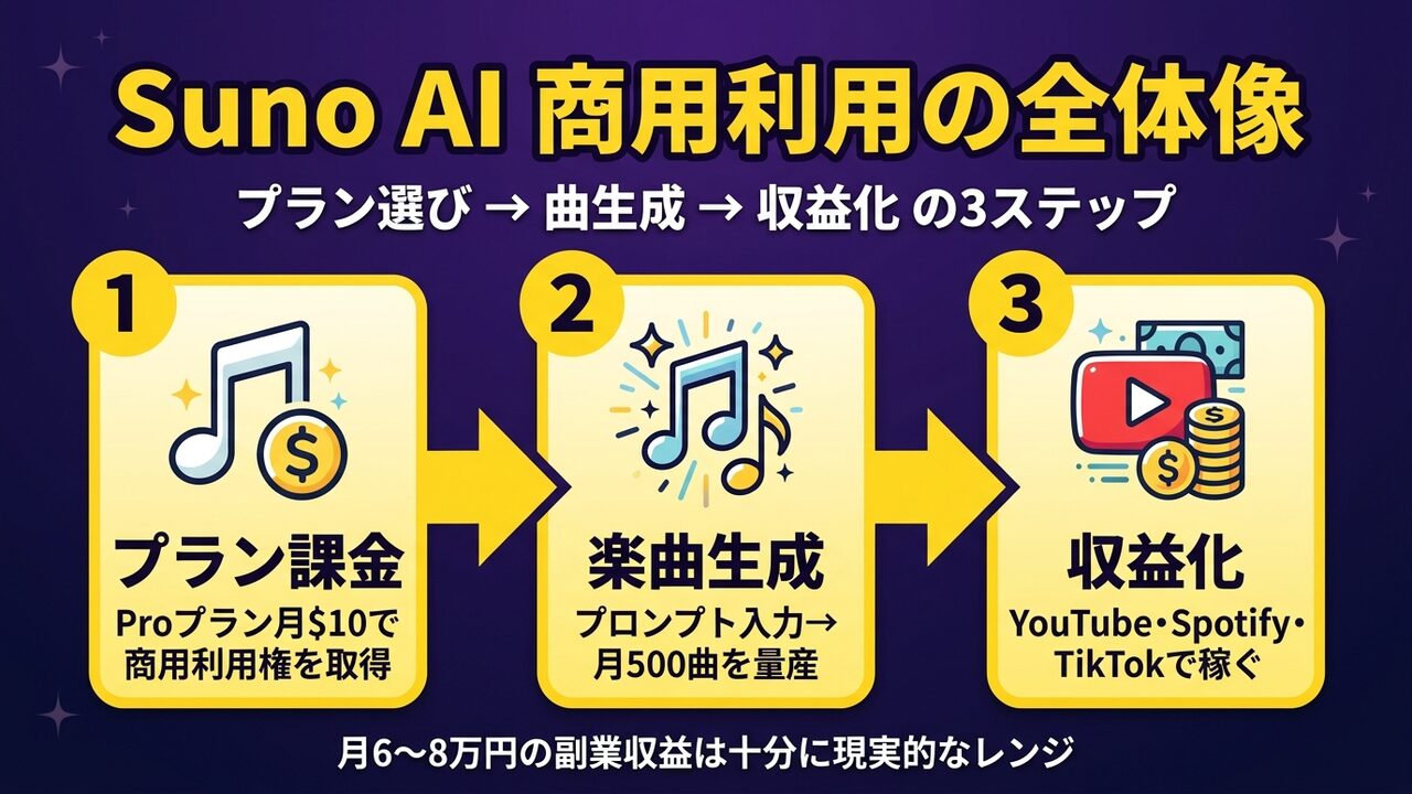 Suno AI商用利用の全体像