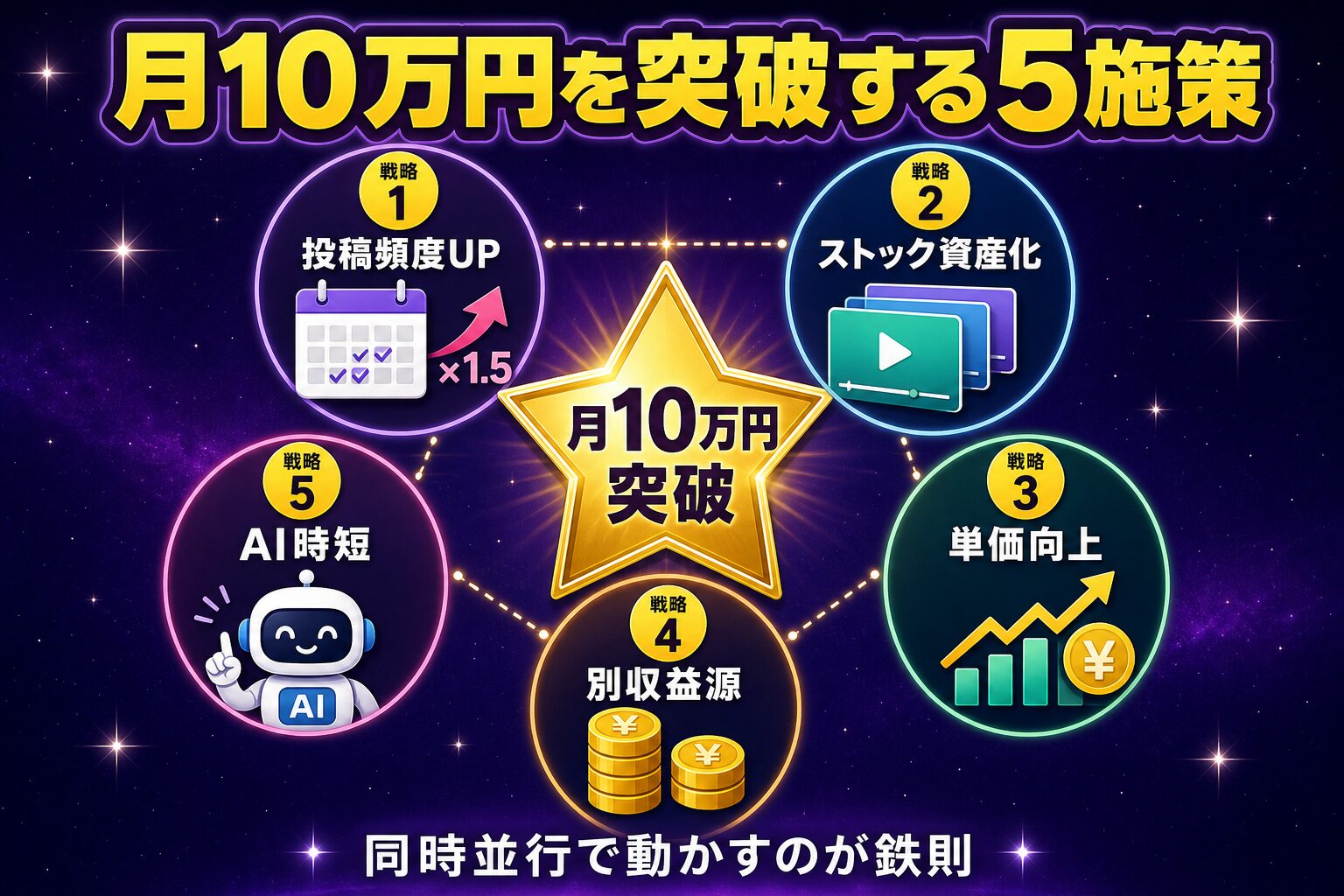 月10万円を突破する5つのスケール戦略