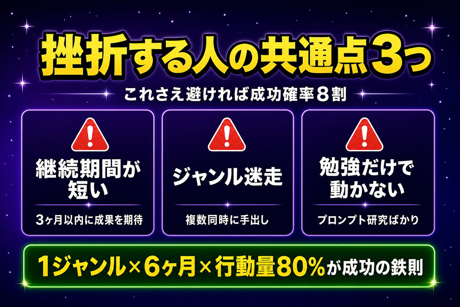 AI副業で挫折する人の共通点3つ