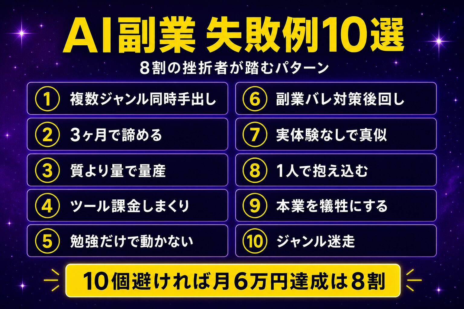 AI副業 失敗例10選一覧