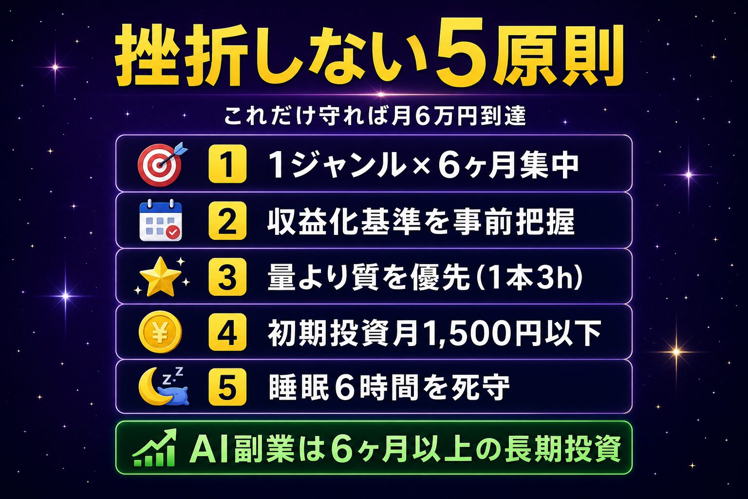 AI副業で挫折しない5原則
