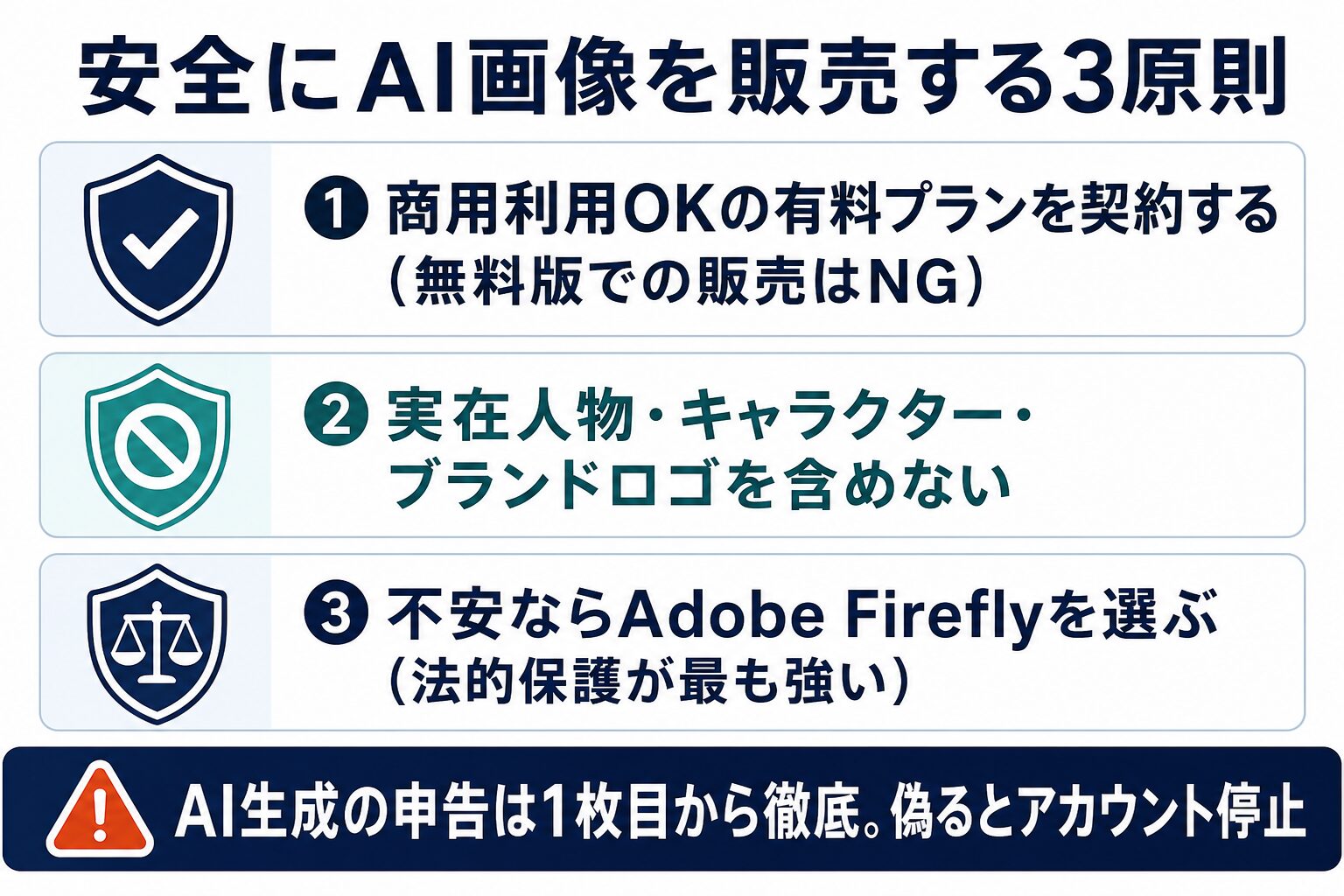 商用利用と著作権の3原則