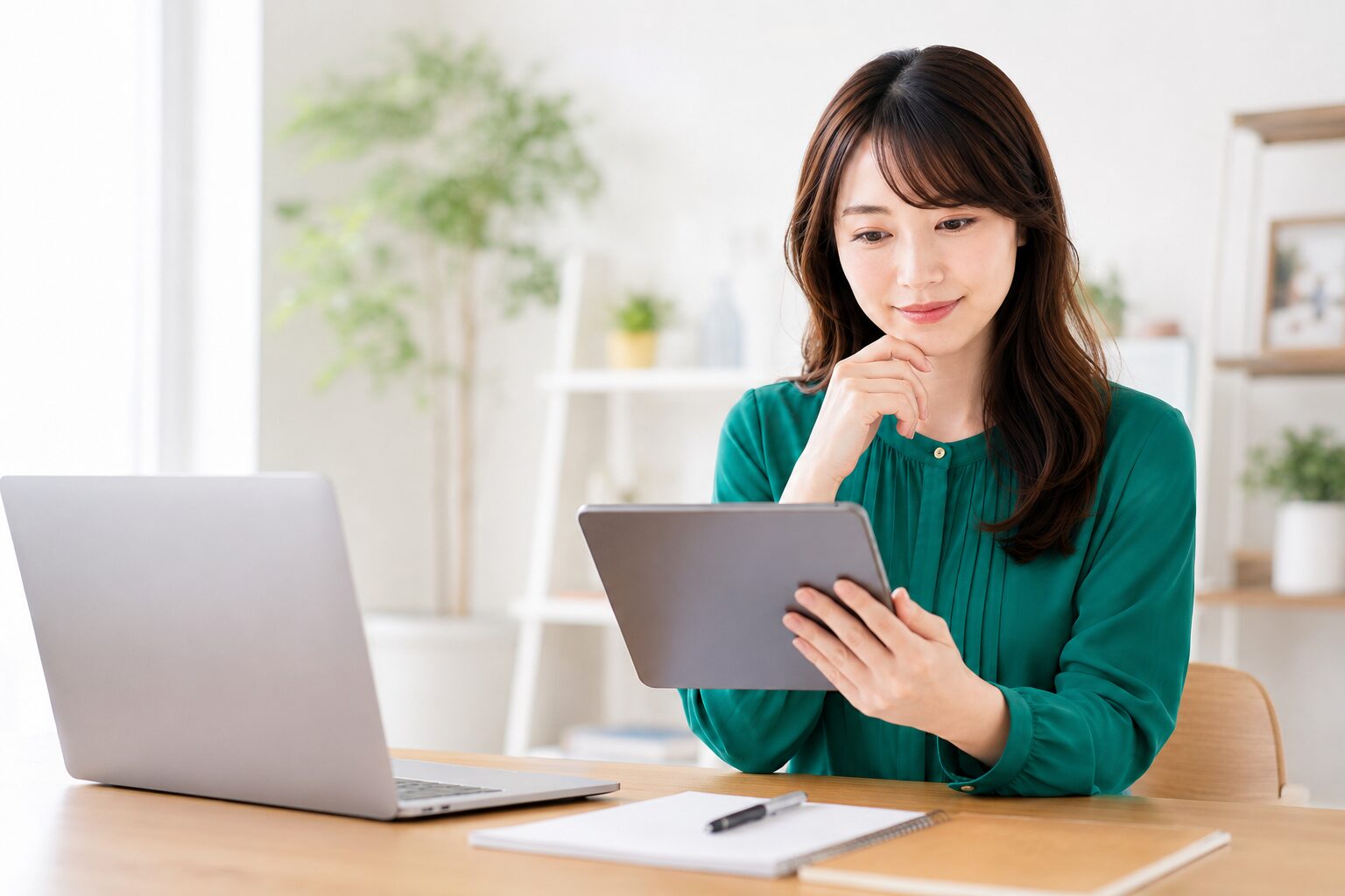 ConoHa AI Canvasの料金プランを検討する女性