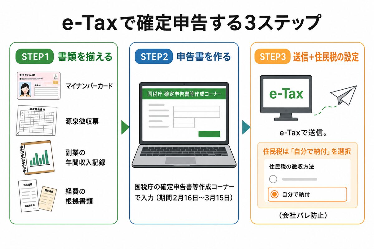副業確定申告 年間スケジュール
